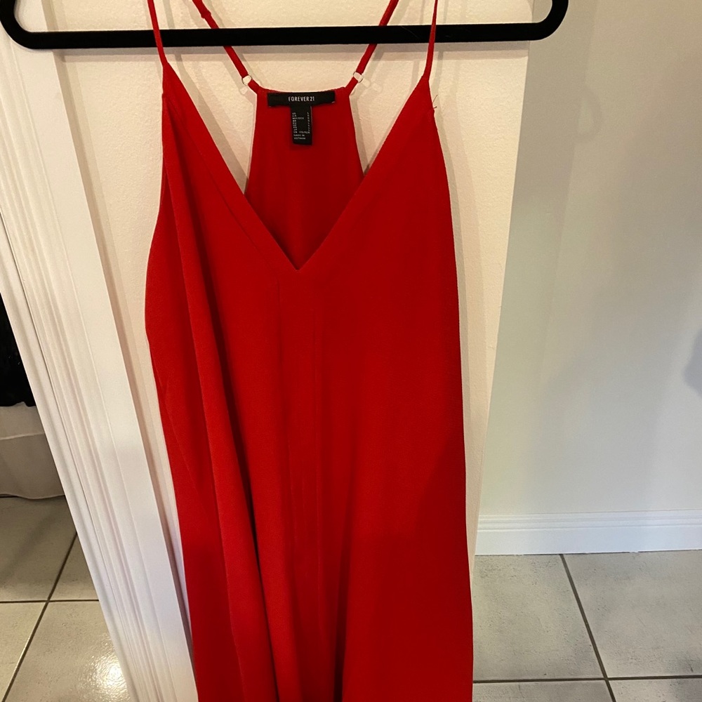 Red maxi dress